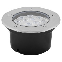 Светодиодный светильник тротуарный (грунтовый) SP4114 12LED 12W RGB D180/d150x90mm IP67