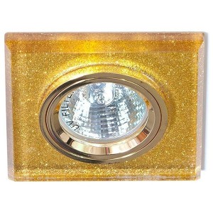 Отзывы Светильник 8170-2 точечный MR16 G5.3/GU5.3 мерцающее золото-золото/Shinning Gold-Gold квадрат