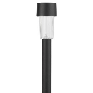 Обзор Садовый светильник ЭРА SL-PL30 на солнечной батарее, пластик, черный, 30см