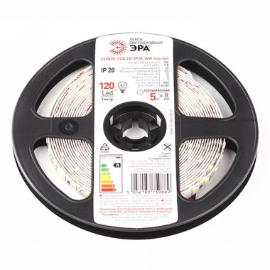 Отзывы Светодиодная лента ЭРА LS2835-120LED-IP20-WW-eco-5m 9,6W/m 12V теплый белый 5056183759889