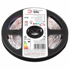 Светодиодная лента ЭРА LS5050-30LED-IP20-RGB-eco-5m 7,2W/m 12V 5056183760007