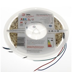 Светодиодная лента ЭРА LS5050-30LED-IP65-RGB-eco-5m 7,2W/m 12V 5055398641743