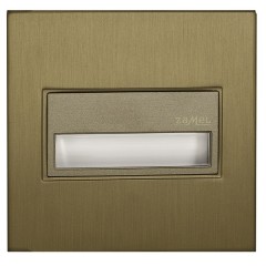 Светильник SONA Золото, теплый свет, в монтажную коробку, с квадратной рамкой 14V DC