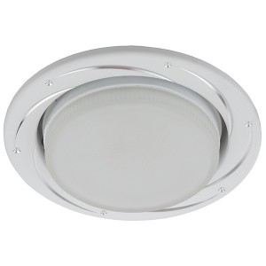 Декоративный светильник ЭРА KL77 AL/WH под лампу GX53, 220V, серебро/белый