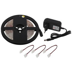Светодиодная лента ЭРА 2835kit-4,8-60-12-IP65-2700-5m 4,8W/m 2700K 12V с драйвером и коннекторами