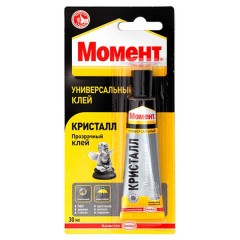 Универсальный прозрачный клей КРИСТАЛЛ Момент 30мл блистер 422974 / 4600611202310