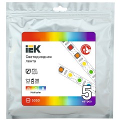 Лента LED 5м LSR-5050RGB30-7,2-IP20-12В IEK