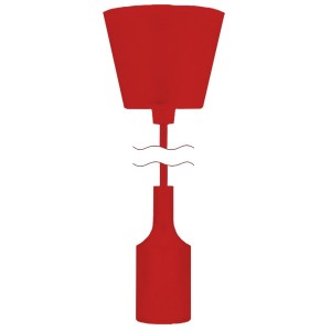 Отзывы Патрон пластиковый Е27 с подвесом 1 м, красный TDM
