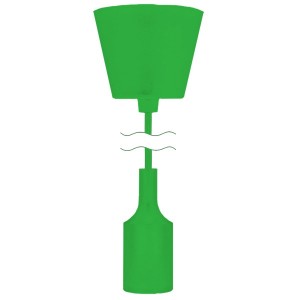 Отзывы Патрон пластиковый Е27 с подвесом 1 м, зеленый TDM