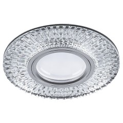 Светильник встраиваемый с LED подсветкой Feron CD943 потолочный MR16 G5.3 прозрачный, хром