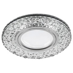 Светильник встраиваемый с LED подсветкой Feron CD945 потолочный MR16 G5.3 прозрачный, хром