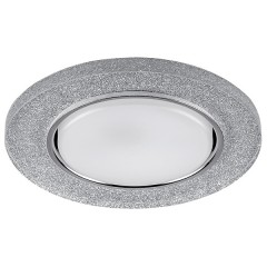 Светильник встраиваемый с белой LED подсветкой Feron CD4041 потолочный GX53 без лампы, серебро,  хро