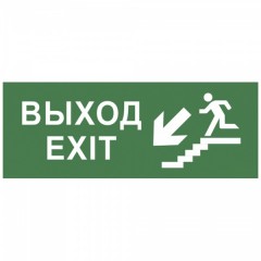 Самоклеящаяся этикетка 200х60мм Выход/лестница вниз/фигура INFO-DBA-013 DPA/DBA  5056396213703
