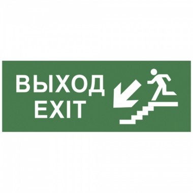 Купить Самоклеящаяся этикетка 200х60мм Выход/лестница вниз/фигура INFO-DBA-013 DPA/DBA  5056396213703