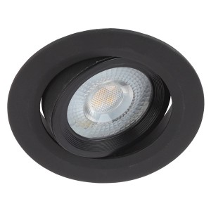 Светодиодный светильник ЭРА KL LED 22A-5 4K BK SMD 5W 4000K круглый поворотный черный 5056183796648