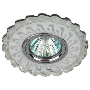 Встраиваемый светильник ЭРА DK LD36 SL/WH декор c LED подсветкой MR16 прозрачный 5056183763732