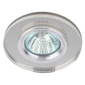 Встраиваемый светильник ЭРА DK LD44 SL 3D декор c LED подсветкой MR16 зеркальный 5056183763879