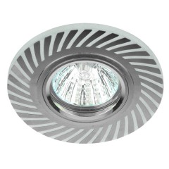 Встраиваемый светильник ЭРА DK LD39 WH/CH декор c LED подсветкой MR16 белый/хром 5056183763961