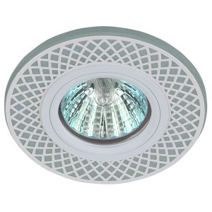 Встраиваемый светильник ЭРА DK LD42 WH/WH декор c LED подсветкой MR16 белый/белый 5056183763992