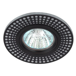Встраиваемый светильник ЭРА DK LD41 WH/BK декор c LED подсветкой MR16 белый/черный 5056183764029