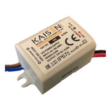 Купить Блок питания 5W 12V 0-0,417A -30+40°С IP67 52х26х21mm