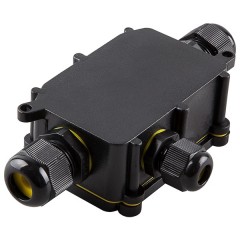Водонепроницаемая распаячная коробка LD523 3 выхода 450V IP68 140х78х36mm черный