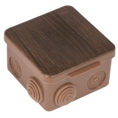 Коробка распаячная КМР-030-031 80х80х50мм тёмное дерево IP54 EKF PROxima