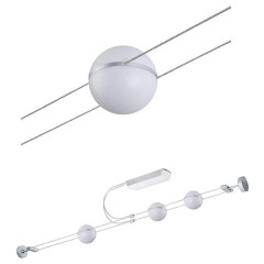 Тросовая система 3 светильников Paulmann WS 2Line Set Tom 3x3,6W Ws/Chr-m 24V 12m белый/хром матовый