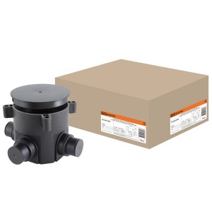 Купить Коробка установочная СП D70х72мм, 4 ввода, черная, для заливки в бетон, IP44 TDM