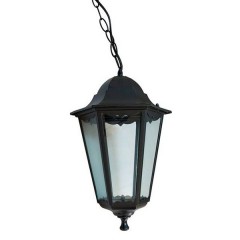 Светильник садово-парковый Классика 6105 E27 170*170*280мм черный (на цепи 500мм)
