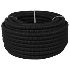 Труба ПНД гибкая гофр. д.50мм, лёгкая без протяжки, цвет чёрный [бухта 15м] DKC