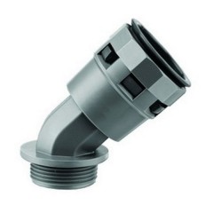 Муфта 45 грд. труба-коробка DN 29 мм, M32х1,5, полиамид, цвет чёрный DKC