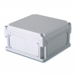 Корпус пластиковый общего назначения IP67, 300x150x160 (высота крышки 35), стенки с выбивными фланца