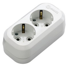 Колодка Makel 16А 2 розетки с заземлением