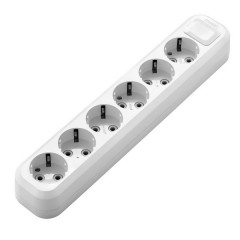 Колодка Makel 16А 6 розеток с заземлением