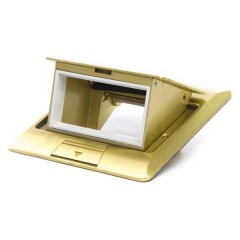Люк в пол LUK/2BR Экопласт на 2 механизма (45х45мм), латунь