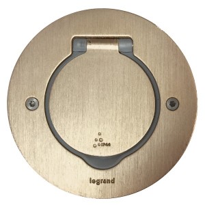 Лючок Legrand IP44 круглый 2 модуля бронза