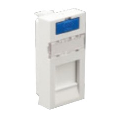 Накладка для розеток RJ-12 и RJ-45 Экопласт LK45, 45х22,5мм белая