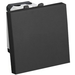 Переключатель 45х45 мм Экопласт LK45 16A, 250B черный бархат