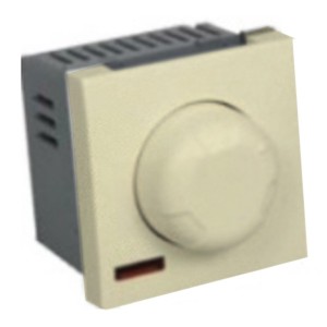 Светорегулятор поворотный нажимной 600 Вт Экопласт LK45 бежевый