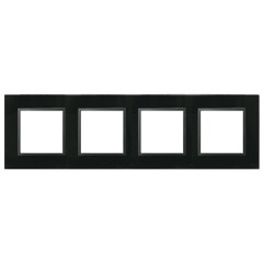 Рамка 4-постовая из натурального темного стекла LK45 Экопласт