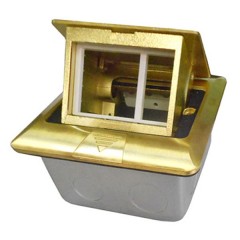 Люк встраиваемый LUK/1,5BR44 Экопласт IP44 на 1,5 механизма (45х45 мм) с коробкой, латунь