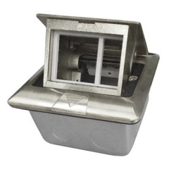 Люк встраиваемый LUK/1,5AL44 Экопласт IP44 на 1,5 механизма (45х45 мм) с коробкой, сталь