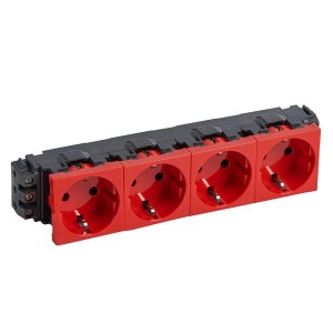 Отзывы Розетка Legrand Mosaic 4x2К+З для кабель-каналов DLP автозажим 8М, красная