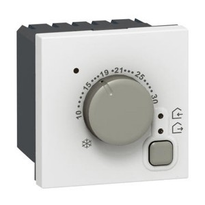 Обзор Электронный комнатный термостат Legrand Mosaic 5-30°C 8A 2 модуля белый