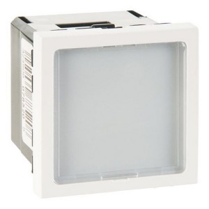 Купить Световое табло с подсветкой белыми светодиодами Legrand Mosaic 2 модуля белый