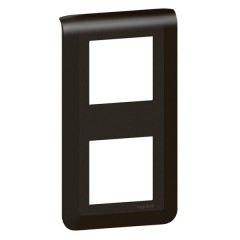 Рамка Legrand Mosaic 2х2 модуля вертикальная антрацит