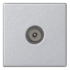 Плата с TV разъёмом, "папа", винты, 45х45мм Simon K45, алюминий