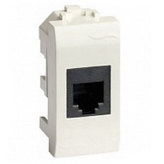 Розетка 1хRJ45 кат.5E без шторок 1 модуль 45Х22,5 SE Ultra, белый
