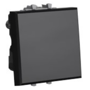 Купить Выключатель 2 модуля DKC Avanti, черный квадрат